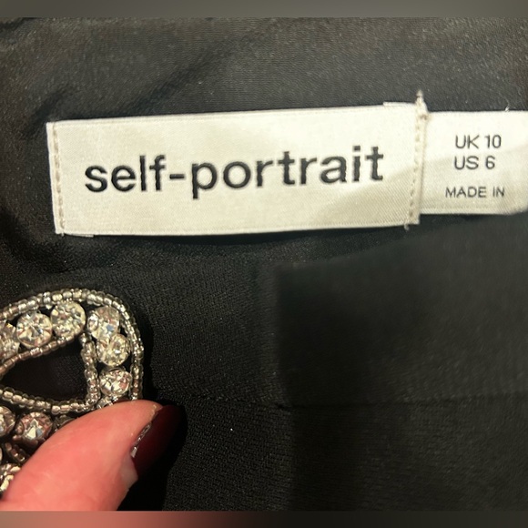 Self Portrait Crepe Bow Mini Dress - Picture 4 of 4